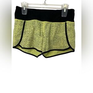 LULULEMON Run Speed Short~Dottie Dash Print In Clarity Yellow & Black Size 6